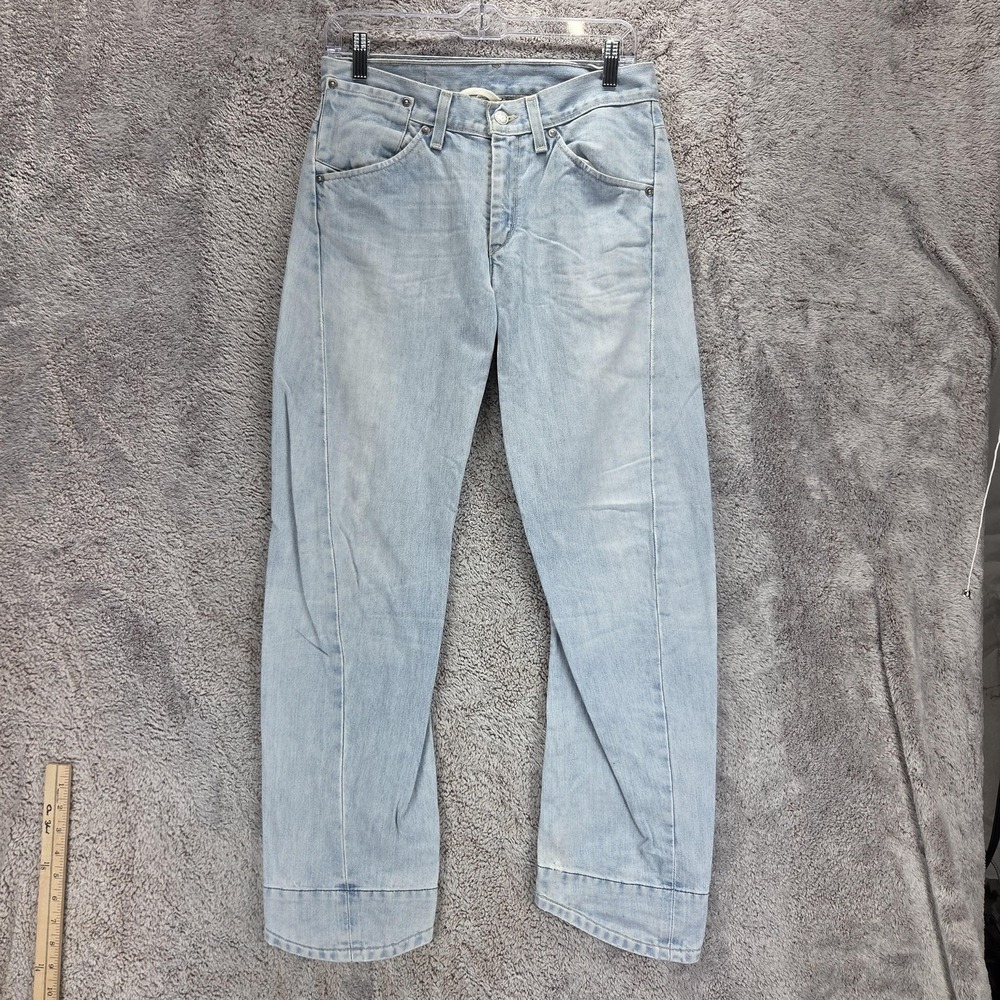 Vintage Levis Engineered Jeans Womens 28x28 Blue Twisted Y2K Light Wash Zip Fly